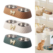 LuxeFur Double Pet Bowl