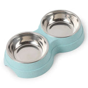 Double Stainless Steel Food Bowl