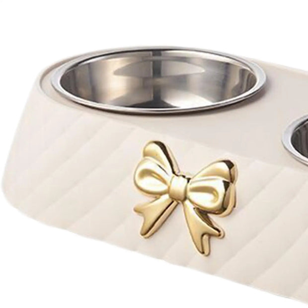 LuxeFur Double Pet Bowl