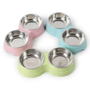 Double Stainless Steel Food Bowl